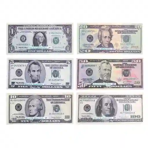 Pack Billetes Didácticos Dólar Surtidos