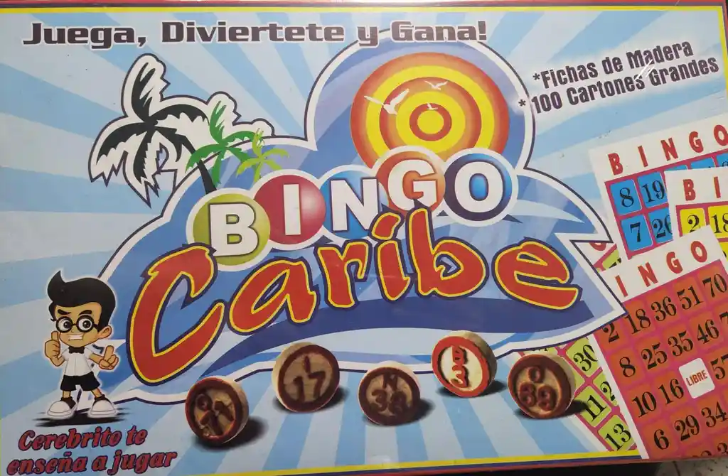 Juego De Bingo - 100 Tablas Y Fichas De Madera