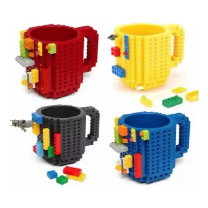 Pocillo Vaso Mug Diseño Lego Armatodo Con Fichas