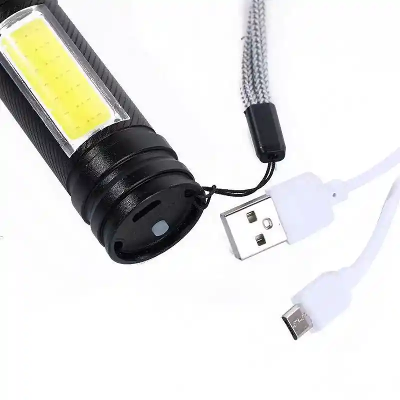 Linterna Led Lampara Cob Recargable Usb