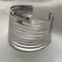 Brazalete Plateado En Acero