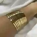 Brazalete Dorado En Acero