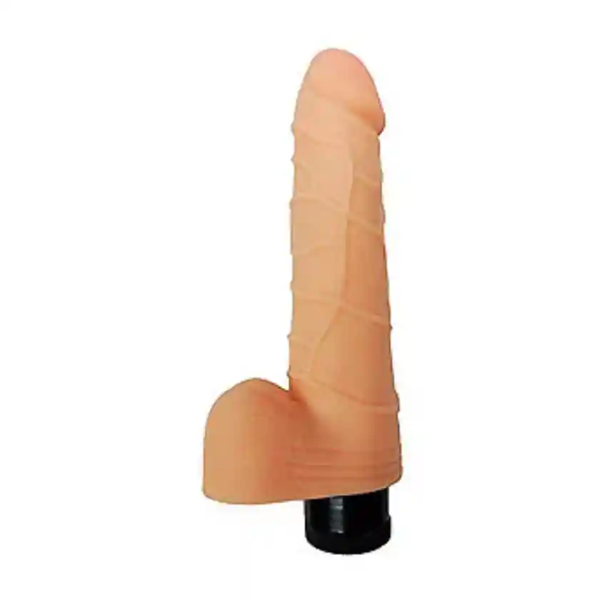 Vibrador Tipo Real Siliconado Vibracion Graduable 20 Cm Testiculos