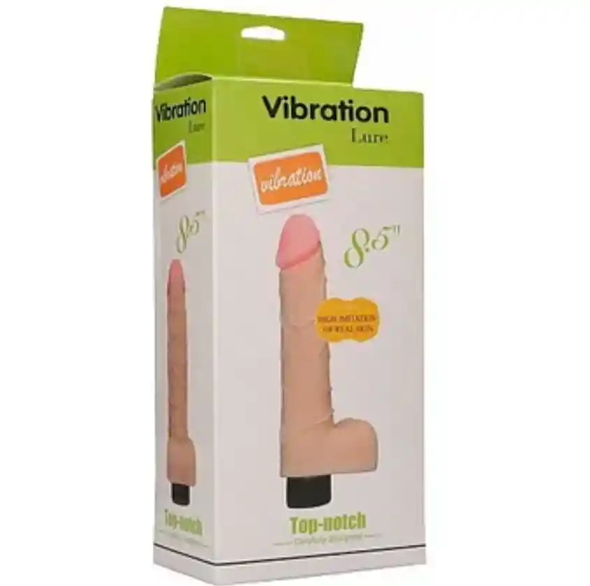 Vibrador Tipo Real Siliconado Vibracion Graduable 20 Cm Testiculos