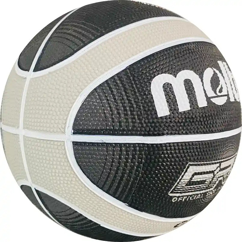 Balón De Baloncesto #5 Molten Bgrx5 12 Paneles, En Caucho/ Negro-gris-ks