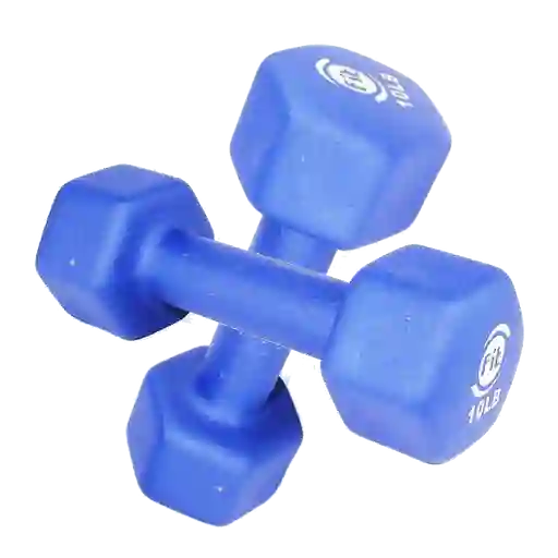 Mancuerna X2 En Neopreno 10lb (hexagonal) Sportfitness