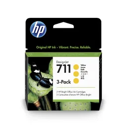 Cartucho De Tinta Hp 711 Amarillo 3 Pack 29ml