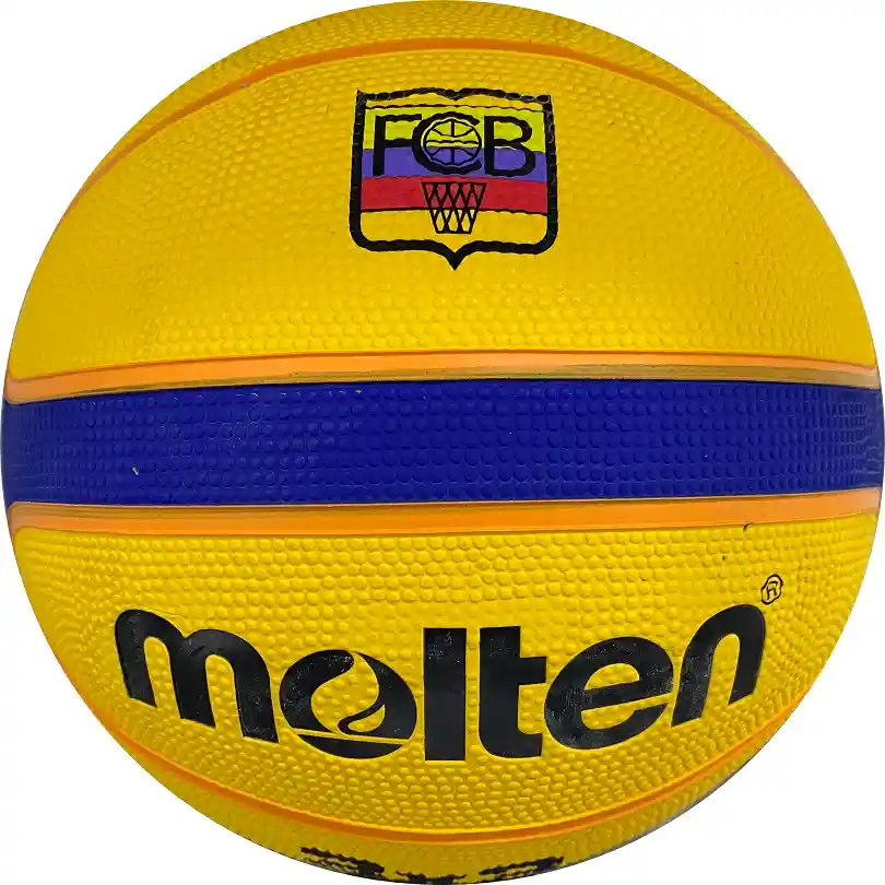 Balón De Baloncesto Molten B33-t2000 3x3, En Caucho/amarillo