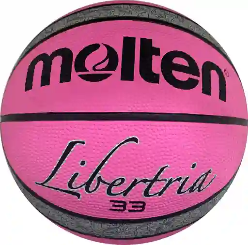 Balón De Baloncesto Molten B33-t2000 Ph Libertria 3x3, En Caucho/rosado