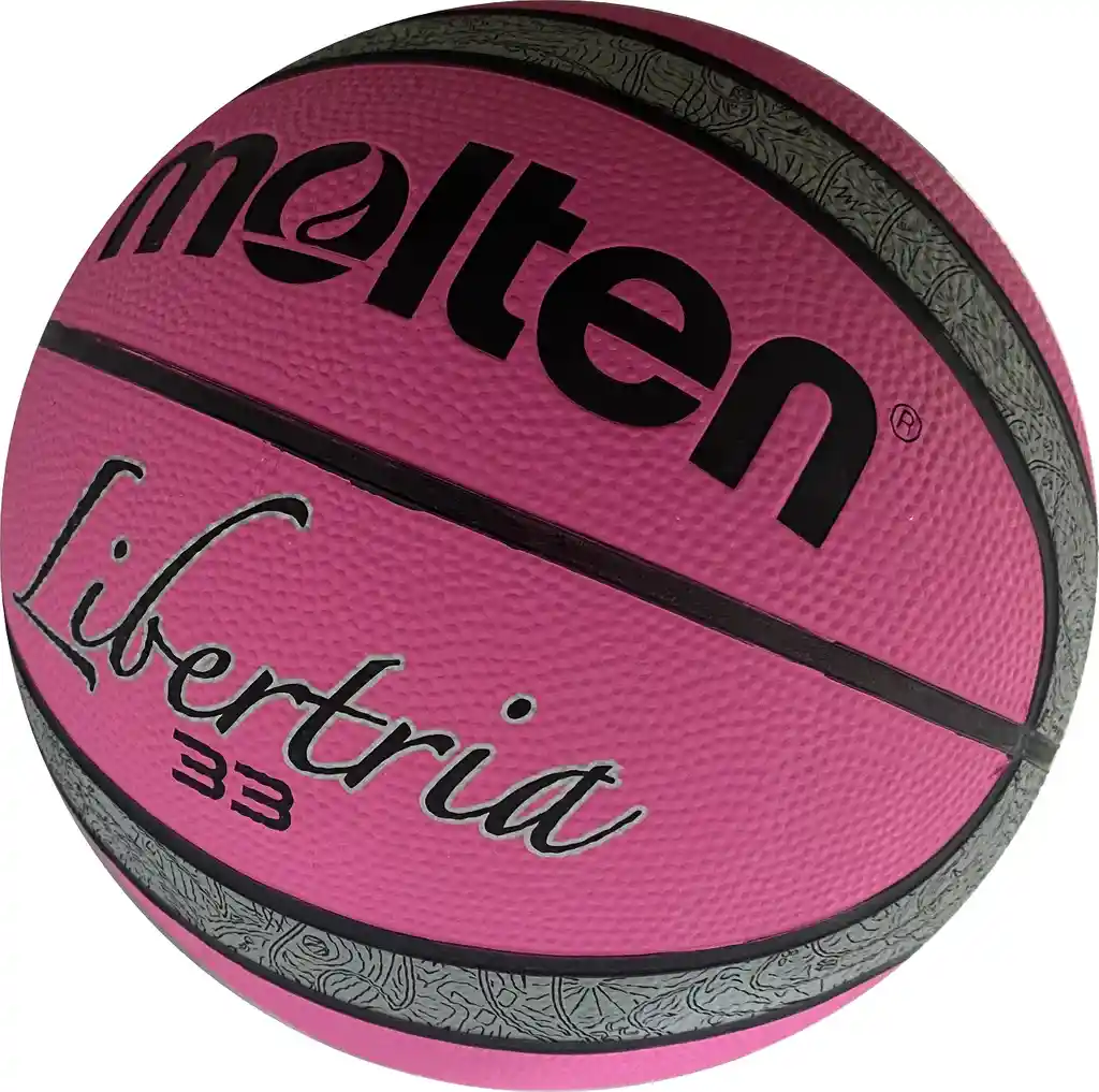 Balón De Baloncesto Molten B33-t2000 Ph Libertria 3x3, En Caucho/rosado