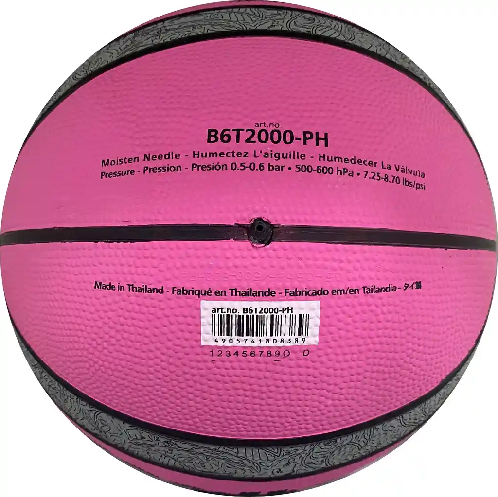 Balón De Baloncesto Molten B33-t2000 Ph Libertria 3x3, En Caucho/rosado