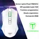 Mouse Gamer T-dagger T-tgm206 Beifadier Rgb 7200dpi Macros Blanco