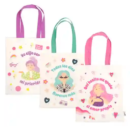 Tote Bag Bolsa Color Pastel Trendy