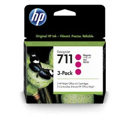 Cartucho De Tinta Hp 711 Magenta 3 Pack 29 Ml