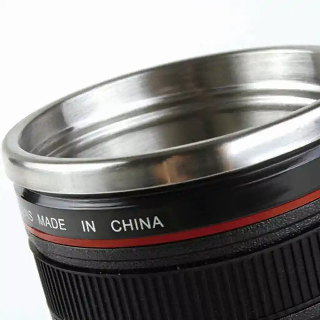 Vaso Mug Lente Camara Termo Antideslizante Taza Pocillo