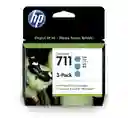 Cartucho De Tinta Hp 711 Cian 3 Pack 29ml
