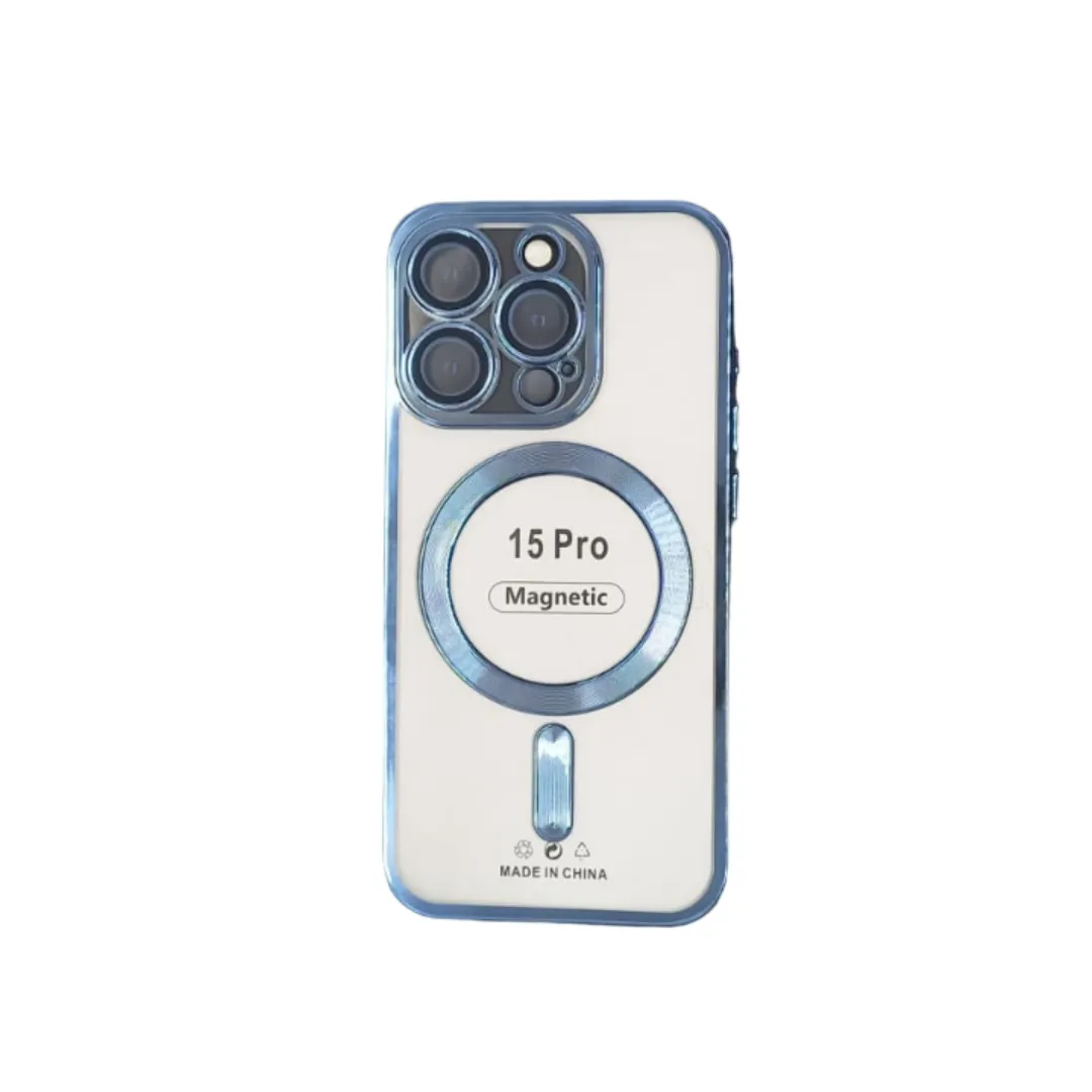 Forro Silicone Magsafe Iphone 15 Pro Azul