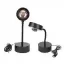 Lámpara Luz Led Proyectora Atardecer Decorativa Profesional Color De La Estructura Negro