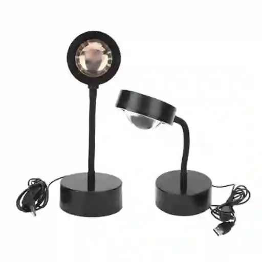 Lámpara Luz Led Proyectora Atardecer Decorativa Profesional Color De La Estructura Negro