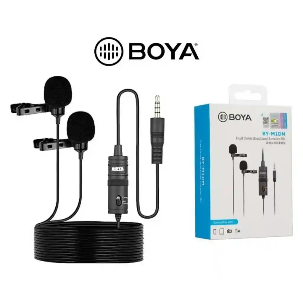 Micrófonos Boya By-m1dm Condensador Omnidireccional Color Ne