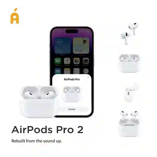 Airpods Pro 2 Generacion 2024 Control De Volumen Tactil Sonido Asombroso Version Mejorada Aaa