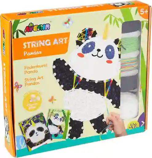 Juego Niños Set De Arte Y Diseño Con Hilos Para Niñas Pandas