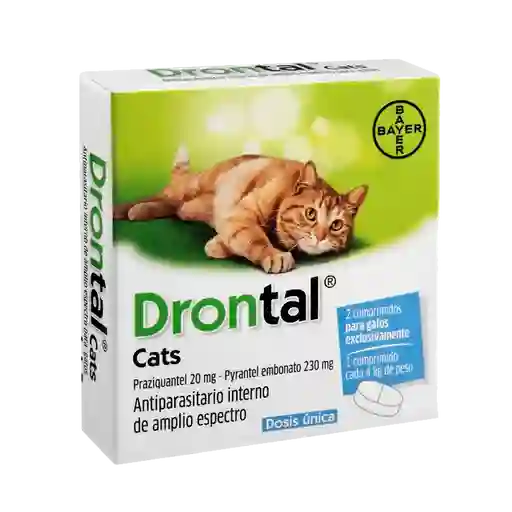 Drontal Gatos Desparasitante Interno Gatos Drontal Cats 2 Tabletas