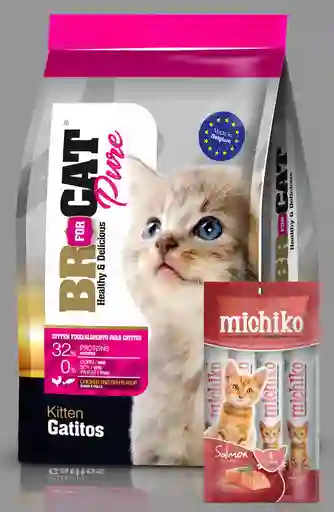 Br For Cat Gatitos 3 Kg Gratis 4 Sachets Michiko Salmón