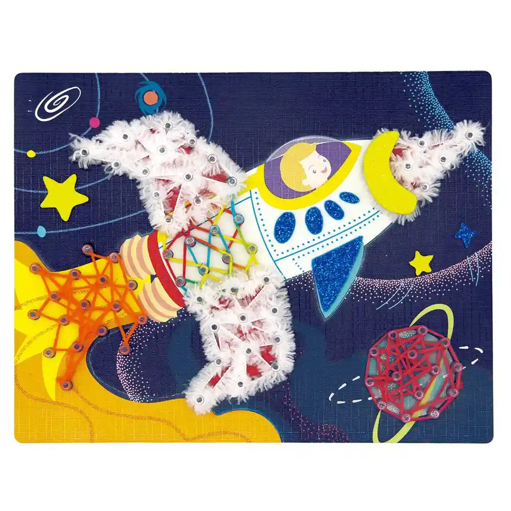 Juego Niños Set De Arte Y Diseño Con Hilos Niñas El Espacio