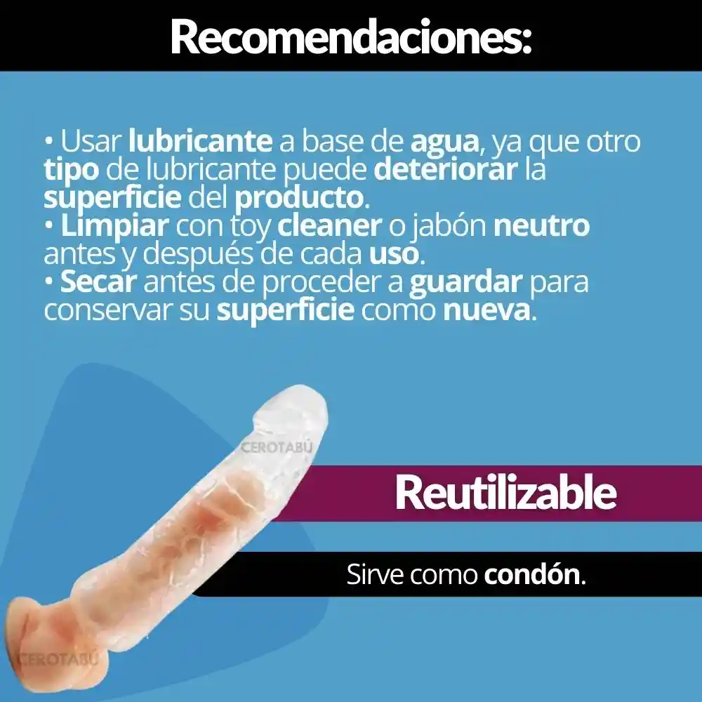 Funda Para Pene Preservativo Retardante Maculico