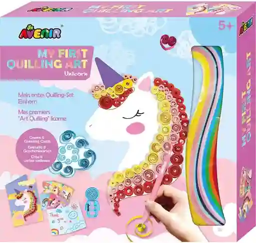 Juego Set De Arte Y Diseño De Tarjetas Con Papel Unicornios