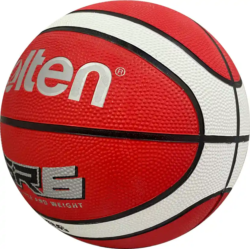Balón De Baloncesto #6 Molten Bgr6-12 Paneles, En Caucho/ Rojo-blanco-rw