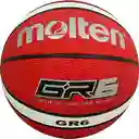 Balón De Baloncesto #6 Molten Bgr6-12 Paneles, En Caucho/ Rojo-blanco-rw