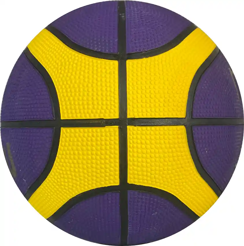 Balón De Baloncesto #6 Molten Bgr6-12 Paneles, En Caucho/ Morado-amarillo-vy