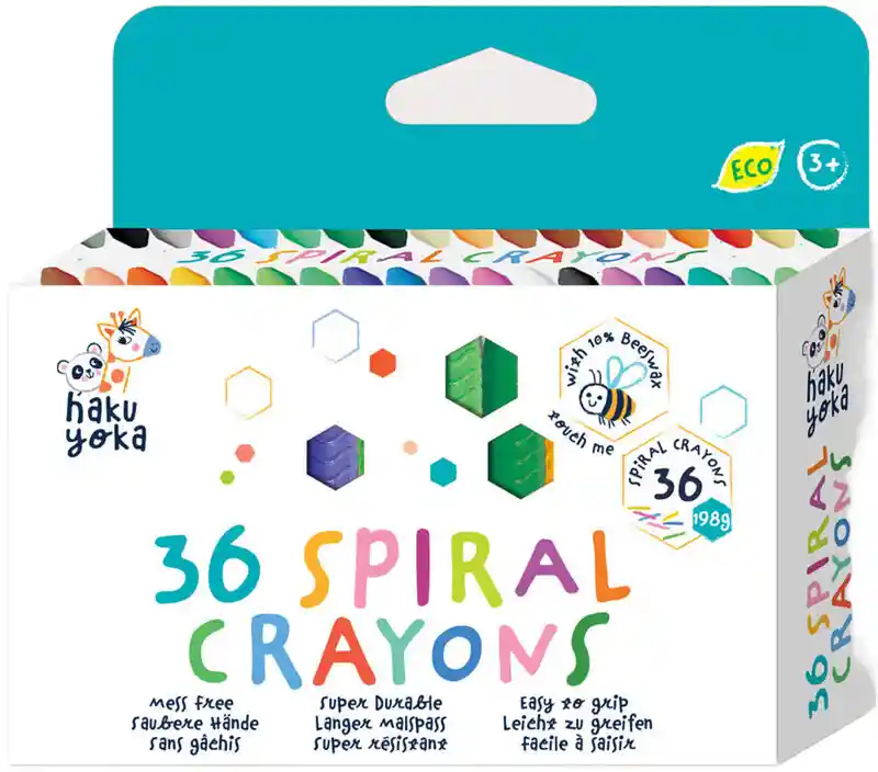 Set 36 Crayones Para Niños Colores Texturizados Ecológicos