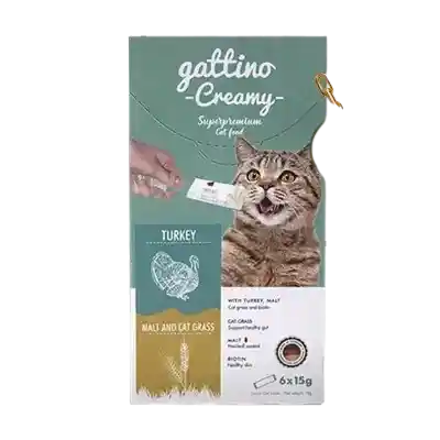 Gattino Creamy Turkey Malt Cj X 6 Und 15 Gr