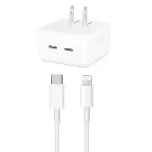 Cargador Iphone Completo 35w Cable 1 Metro Tipo C - Lighting