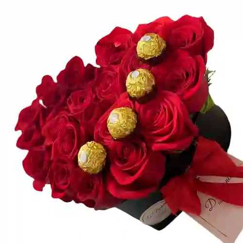 Corazon De Rosas En Caja De Lujo