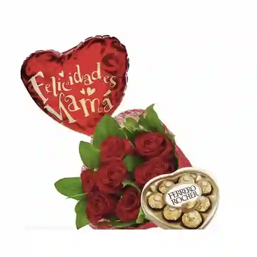 Bouquet De Rosas Con Chocolates Ferrero