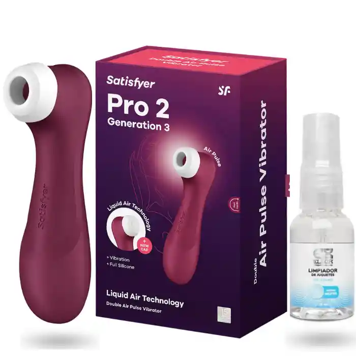 Satisfyer Pro 2 Succionador De Clítoris 3 Generation + Limpiador De Juguetes Elixir Neutro 29 Ml