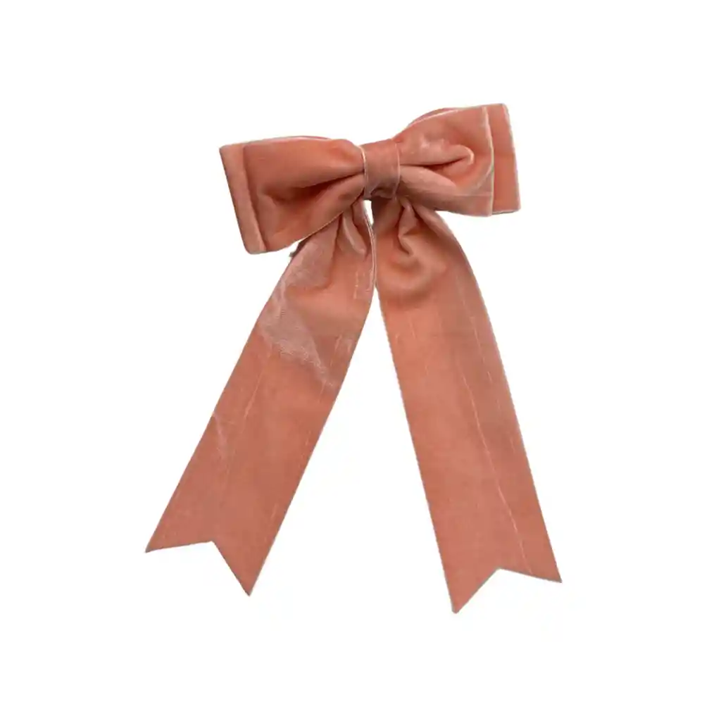 Moño Coquette Velvet - Peach