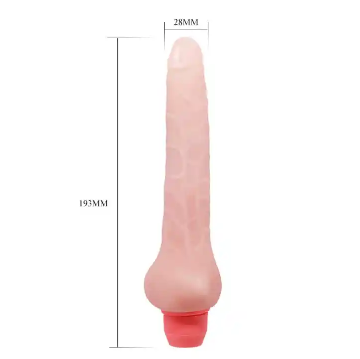 Vibrador Flexible Textura Tipo Real 18cm