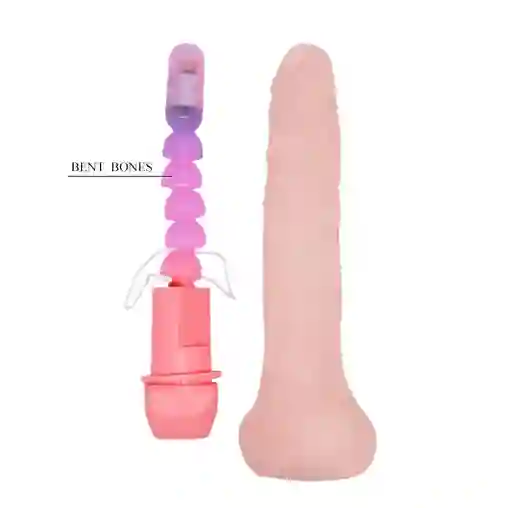 Vibrador Flexible Textura Tipo Real 18cm