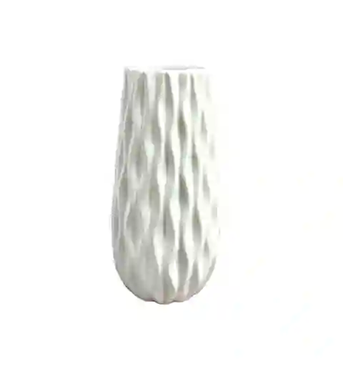 Florero Ceramico Blanco Dk055