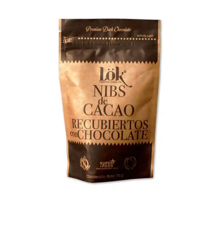 Nibs De Cacao Con Chocolate Marca Lok