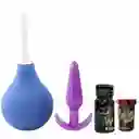 Kit Anal Enema Ducha Anal O Lavado Vaginal 160 Ml + Plug Anal Iniciador Acostumbrador Sexual + Dilatador Anal Ppp Fermin + Lubricante Anal Dilatador Anestesico Sex Love 10 Ml