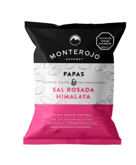 Papas Sal Rosada Marca Monterojo Embalaje De 1 Unidad Por 25g