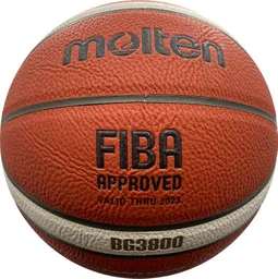 Balón De Baloncesto #7 Molten B7-g3800 Profesional, En Cuero/ Naranja