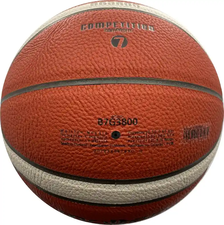 Balón De Baloncesto #7 Molten B7-g3800 Profesional, En Cuero/ Naranja