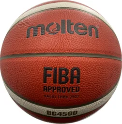 Balón De Baloncesto #7 Molten B7-g4500 Profesional, En Cuero/ Naranja